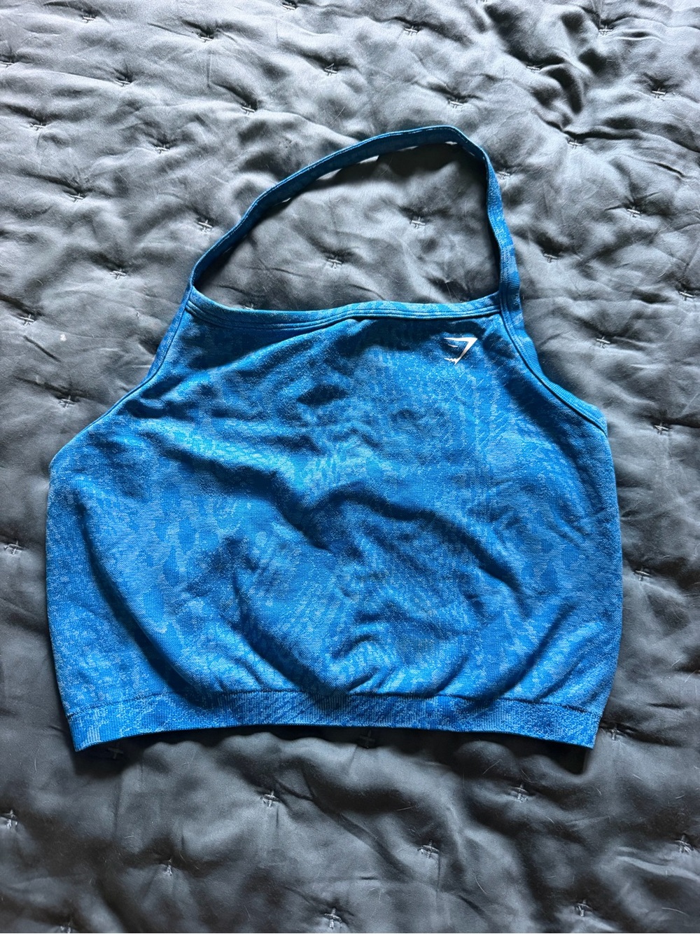 Gymshark Blue Seamless Crop Tank Top